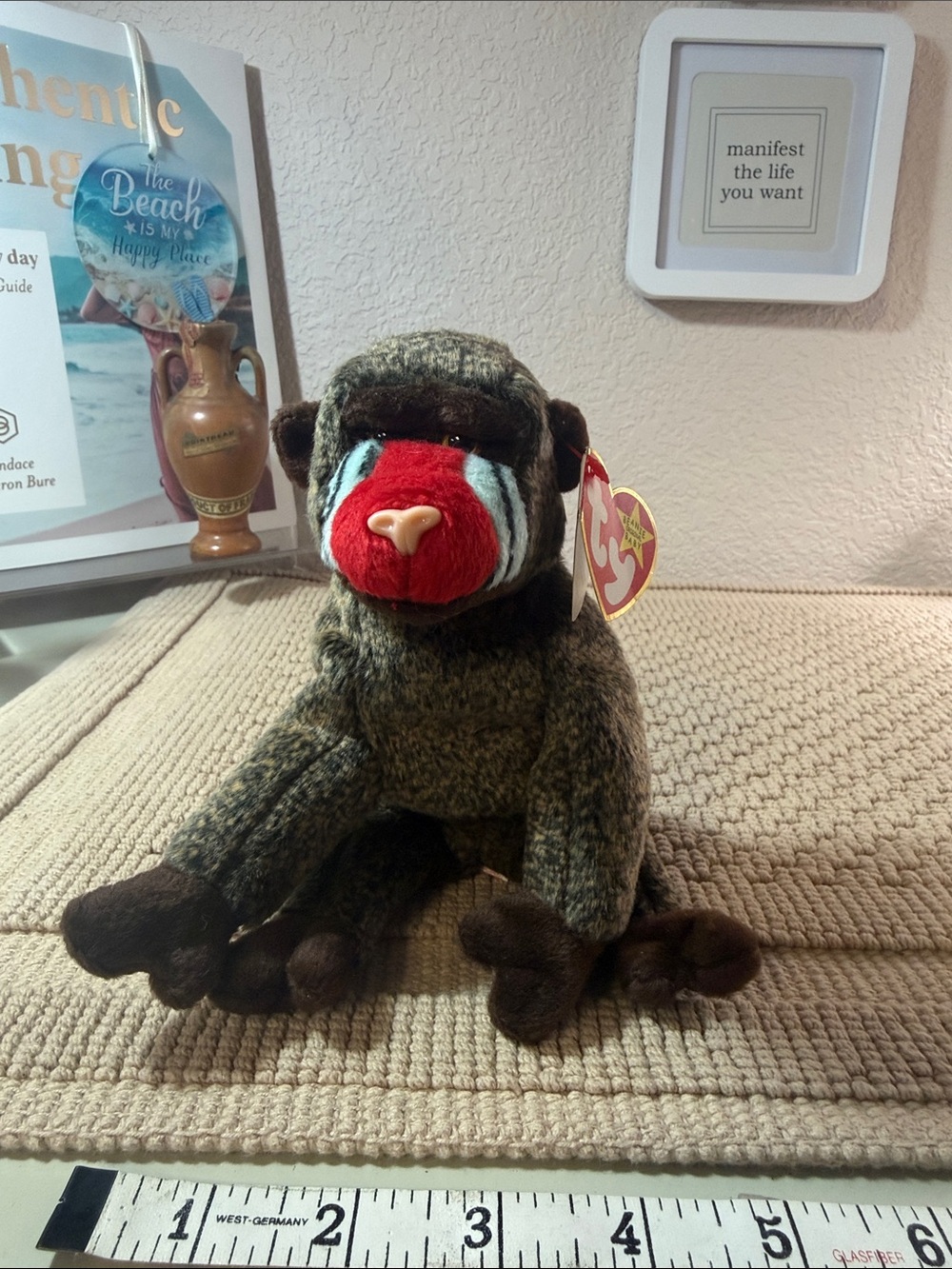 Retired Rare Ty Cheeks Baboon Monkey 1999 Collectible